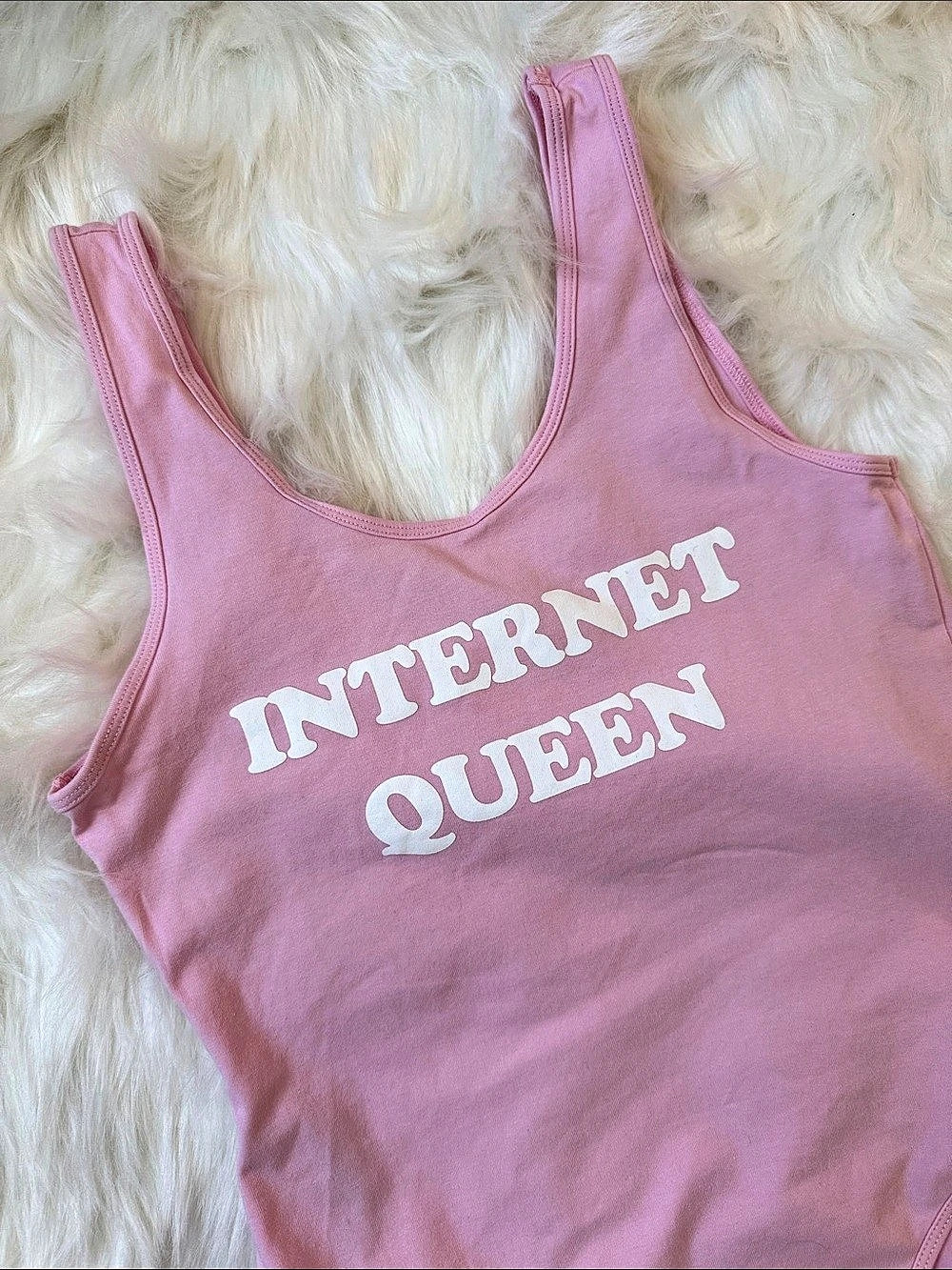 Forever 21 Internet Queen Pink Tank Top Size Medium